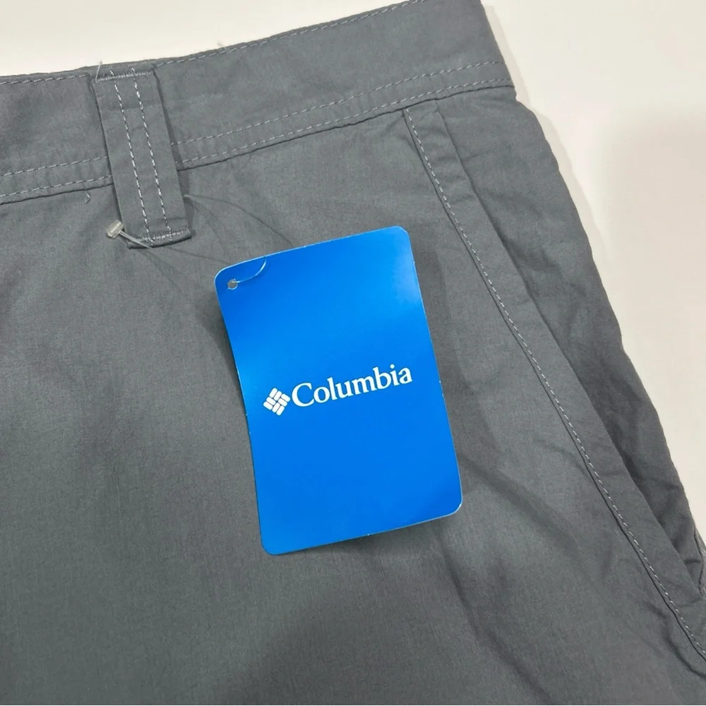 NEW Columbia Cotton Shorts Men’s 40 Gray Blue Casual Classic Outdoors NWT
